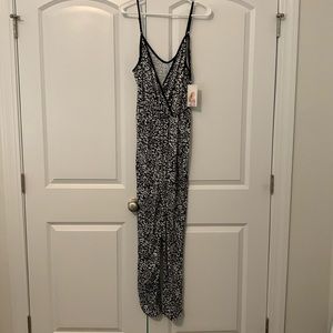 Pretty garden black and white jumpsuit